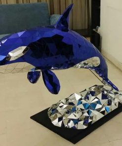 Blue Whale Mirror Sculpture1