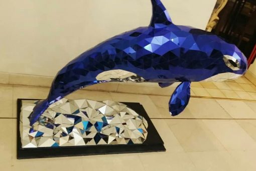 Blue Whale Mirror Sculpture2