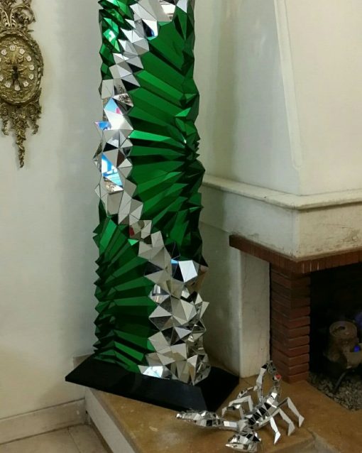 Green Tree Mirror Sculpture2