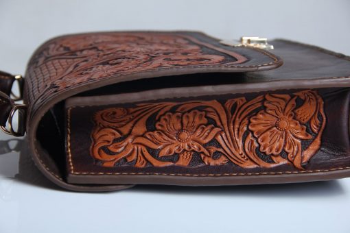 Combination of Engraved Crust Leather and Cow Leathe 4