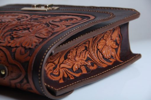 Combination of Engraved Crust Leather and Cow Leather 2