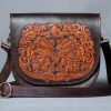Engraved Cow Leather Shoulder Bag and Cow Crust 1
