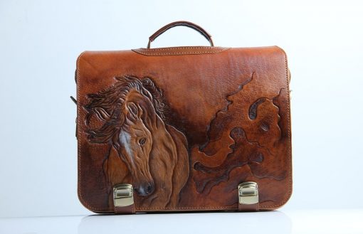 Engraved Diplomat Leather Bag 3