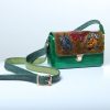 Engraved Leather and Wood Shoulder Bags 1