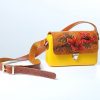 Engraved Leather and Wood Shoulder Bags 3