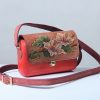 Engraved Leather and Wood Shoulder Bags 4
