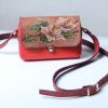 Engraved Leather and Wood Shoulder Bags 8