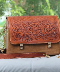 Wooden body bags engraved in Cow Leather 2
