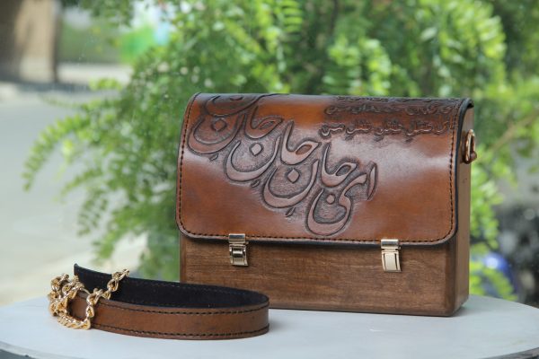 Wooden body bags engraved in Cow Leather 4
